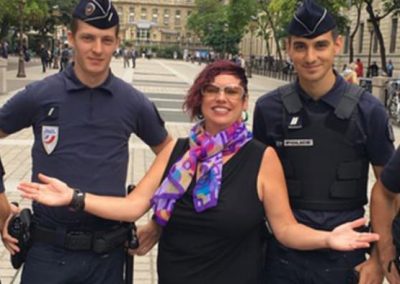 Happy client Laura with the Gendarme